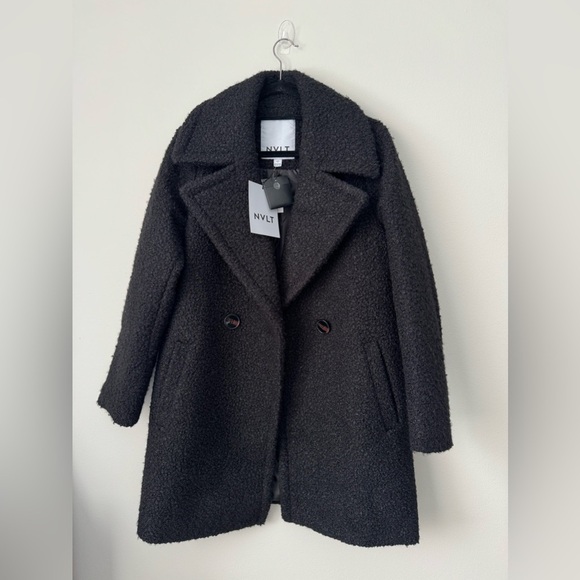 $260 NVLT Anthropologie Flat Bouclé Overcoat (new with tag) - Picture 8 of 14